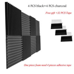 8 pcs Acoustic panel soundproof foam Adhesive for studio theatre KTV 12″*12″*1“