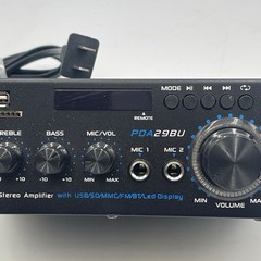 Pyle Compact Bluetooth FM Power Amplifier 100WX2 Max 2 Inputs w/ RCA & Terminals