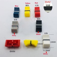 10PCS Multicolor Slide Fader Knob Caps 8mm Slot for Mixer Equalizer Slider