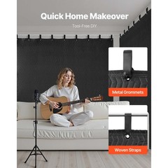 Uimoso 2 Pack Soundproofing Blankets 96x80in Extra Large Noise Reduction Blanket