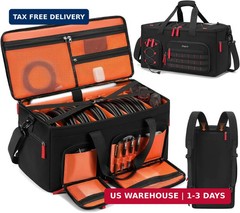 DJ Cable Gig Bag for Equipment, DJ Cable Organizer Backpack with Detachable Divi