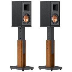 Height Adjustable Speaker Stands Pair for Studio Monitor & Wood Color