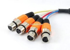 2ft Pro XLR 4-Channel M to F Balanced Audio Snake Cable, CablesOnline XR-S202O