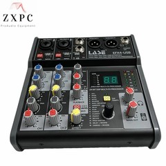LASE Mini 4 Channel Sound Mixing Console Audio Mixer with USB2.0 audio interface