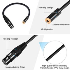 Devinal Transforming Cord Converter XLR to 1/6 Female Adapter – Pro Audio – NEW