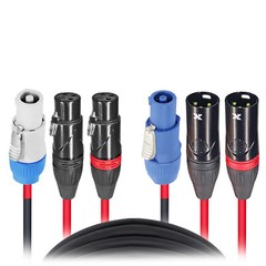 ProX XC-PWC14-DXLR100 100FT Jumper Power Connection With Dual XLR-F to XLR-M