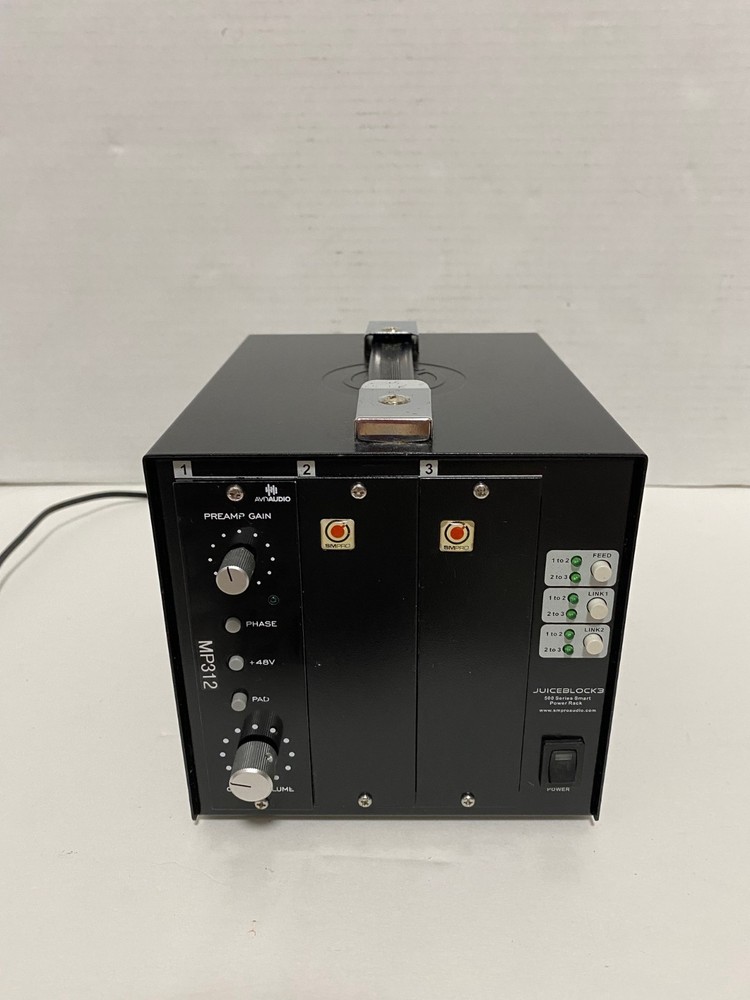AVDAudio MP312 Microphone Preamplifier Module in SM Pro Audio JuiceBlock3 Rack