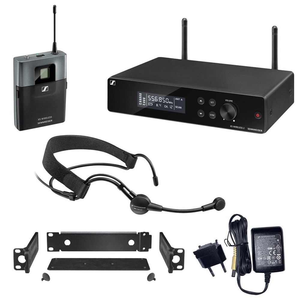 Sennheiser XSW 2-ME3-A Hands-Free All-In-One Wireless Headmic Microphone System