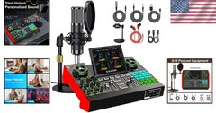 Podcasting Kit with Built-in Noise Reduction & Voice Effects