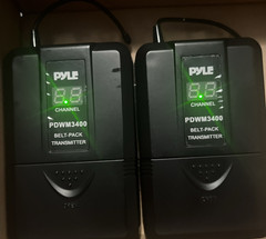 Pyle Pro PDWM3400 Premier Series UHF Wireless System 2 Lav and 2 Headset Mics