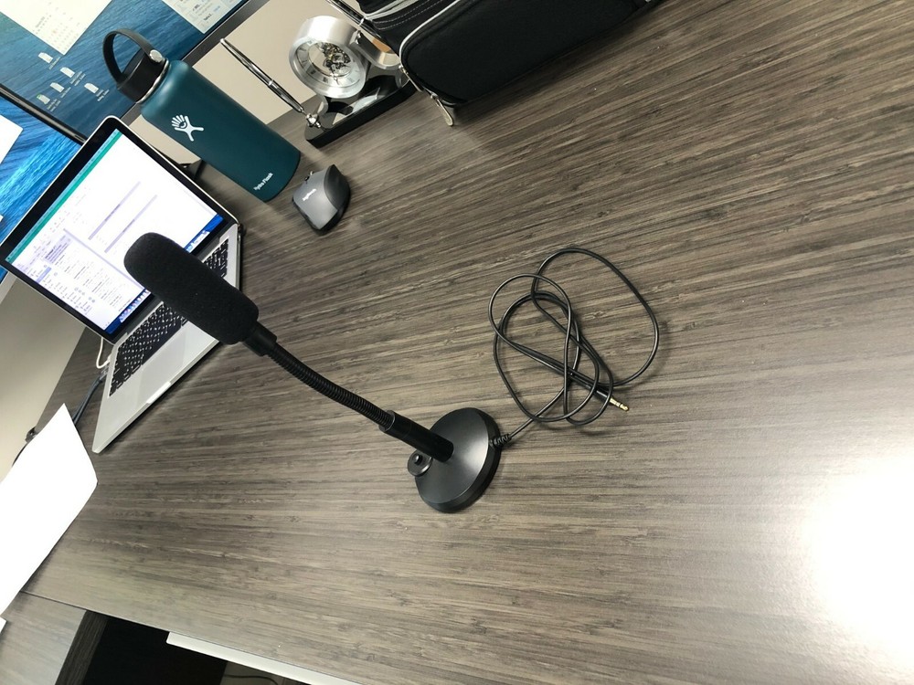 Zaffiro USB Desktop Wired Microphone Black 3.5mm audio jack plug (open box) 