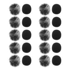 20Pcs Durable Microphone Windscreens Furry Cover Assorted Colors for Stage Use
