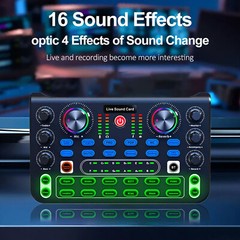 Sound Mixer Microphone Voice Changer For Broadcast Live Streaming Effect PC KTV