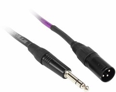 2 Rockville RCXMB6-P Purple 6′ Male REAN XLR to 1/4“ TRS Balanced Cables