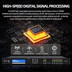 2-In/6-Out Professional Digital Audio Processor, DSP Loudspeaker Management for