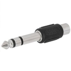 10 PCS 6.35mm Stereo Plug to RCA Jack Adapter Connector Audio Cable Converter