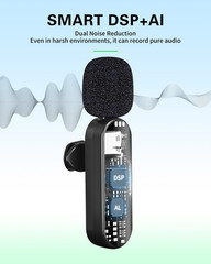 Wireless Lavalier Microphones Compatible for Iphone, Android Phone, Camera