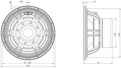 B&C 12SW115 12″ Subwoofer 8 Ohm LF Driver 3400W High Power Pro Audio Speaker