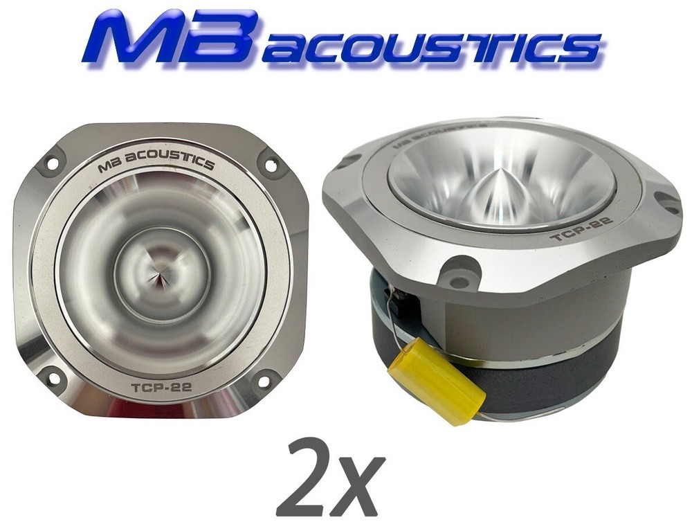 2x MB Acoustics replacement for Beyma CP22 Bullet Titanium 4″ Tweeters, 8Ω, 800W