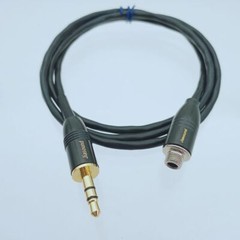 3.5mm TRS Screw Female Jack Locking to 3.5mm Standard Plug M/F Extension Cable