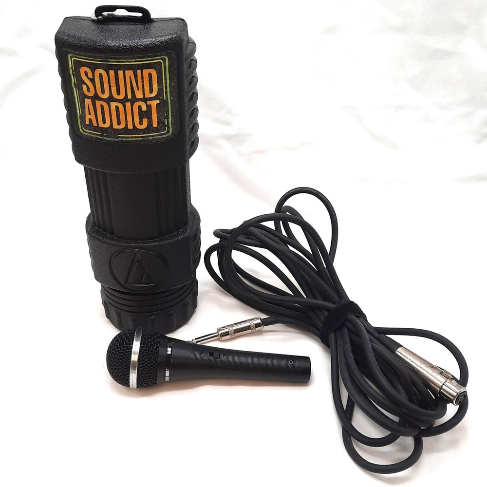 Audio-Technica Bark Sound Addict Microphone w/ Cord & Hard Case TESTED & WORKING