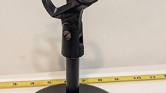 Table Top 6″ Round Base Mic Stand 3.5″ Shaft w/Clip Solid Sturdy 4lb Free Ship