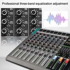 Pro 8-Channel DJ Mixer with Bluetooth, USB Audio Interface & 256 DSP FX