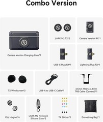 Lark M2 Wireless Microphone for iPhone/Camera/Android/PC 48kHz/24-bit High