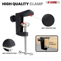 5Core 32″ Microphone Scissor Arm Set Mic Stand Suspension Boom Desk Mount Holder