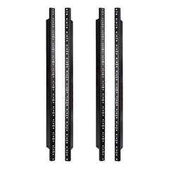 Sound Town 4-pack 12U Steel Rack Rails, Black Powder Finish (ST-RR-12UX2)