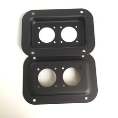 2 Metal Speaker Jack Plate W/ 2 Cutouts for G-Series NL8MPR Connectors 5″x3.5″