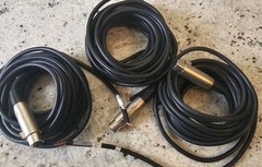 3 20ft – XLR Balanced Microphone Mic Pro Audio Cable Cord Female to Bare Wire
