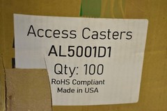 100 Pack Access Casters Black 2″ Replacement Wheels Swivel w Locking Plate