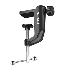 NEEWER ST-CCD3D Metal Mic Clamp for Boom Arm, Fits 1.9″ Desktops, Black