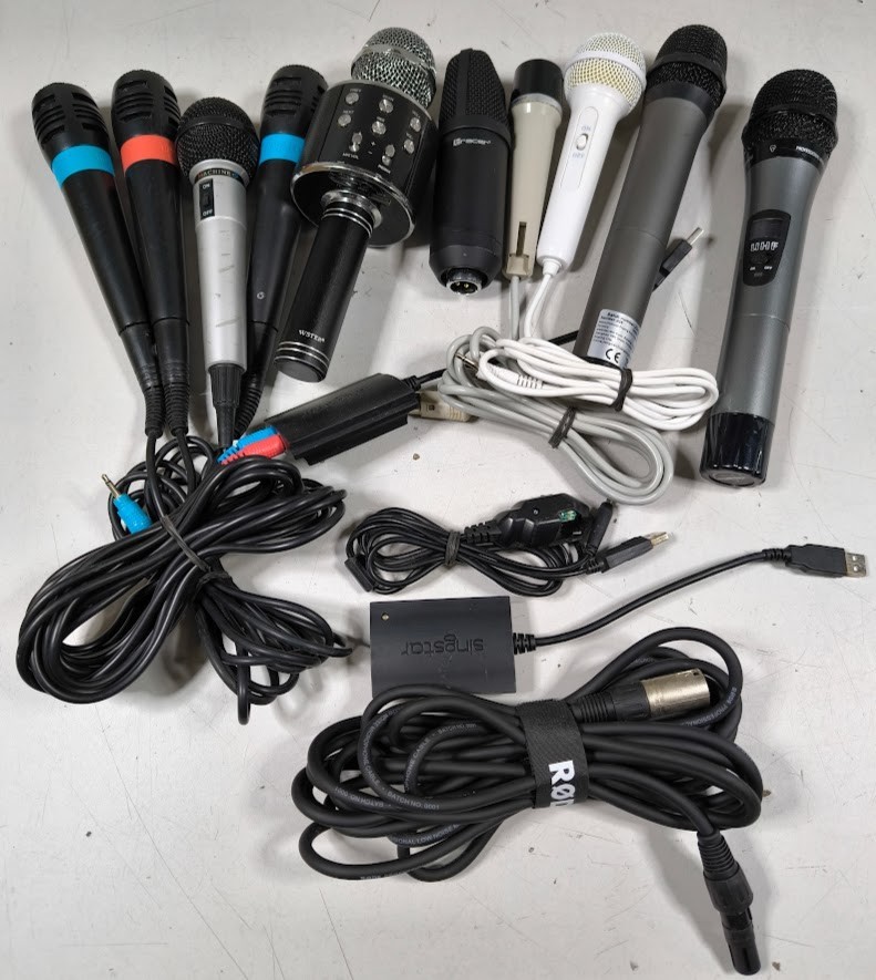 LOT OF 10 Various Brands & Models Microphone Used Working