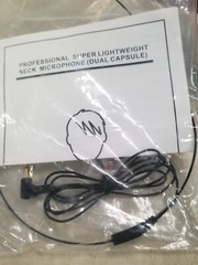 Unbranded Adjustable Black Collar Worn Neck Microphone Dual Capsule