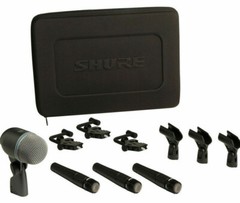 Shure DMK57-52 Drum Microphone Kit, Mic Pack with 3x SM57 and 1x Beta 52A