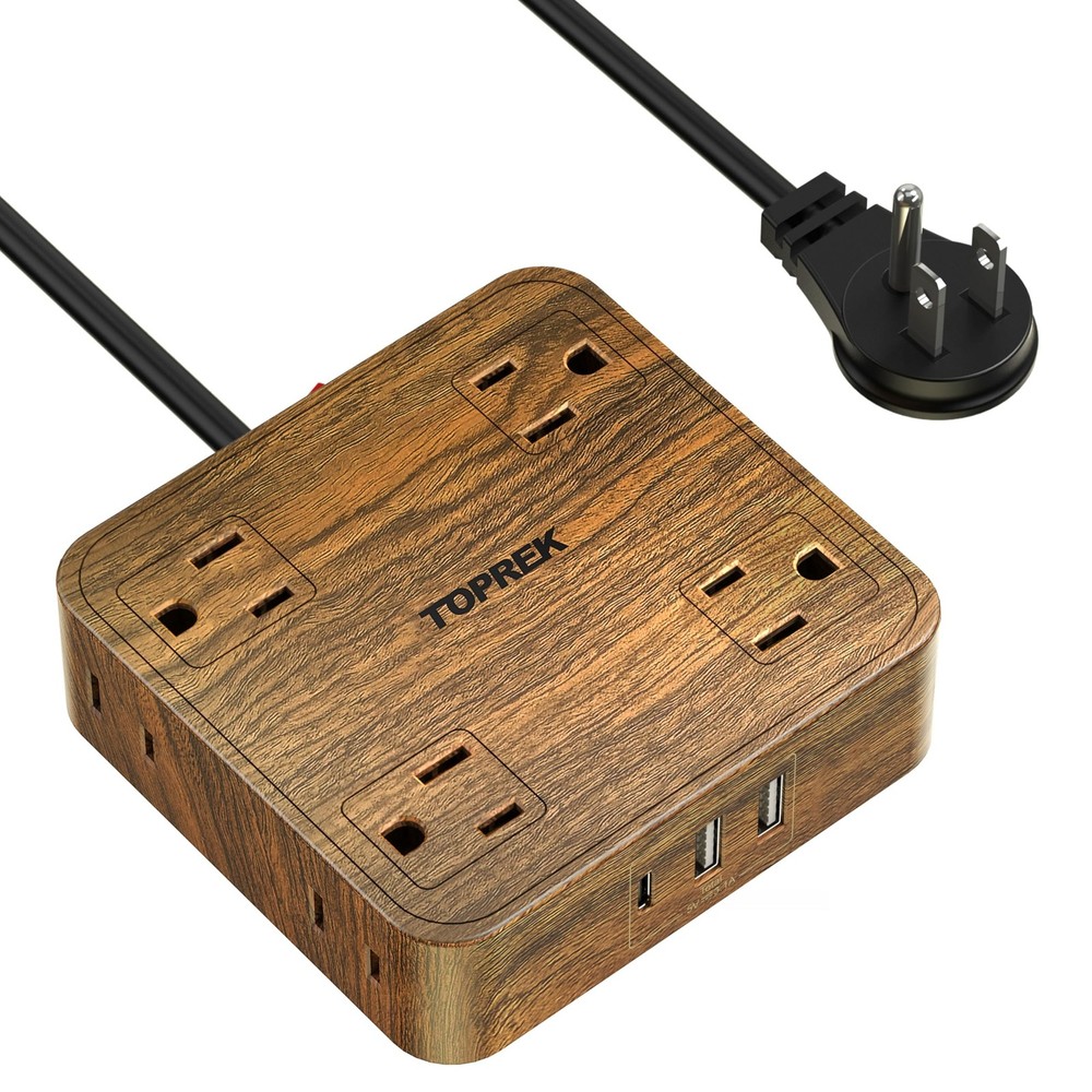 TOPREK Power Strip Surge Protector (1080J), 8 Widely-Spaced Outlets with 1 US…