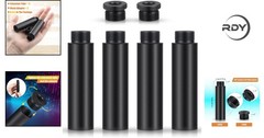 4-Pack Aluminium Mic Stand Extension Tubes with 2 Metal Adapters – Compact Black