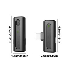 Wireless Lavalier Microphone Audio Video Recording Mini Mic For Android iphone