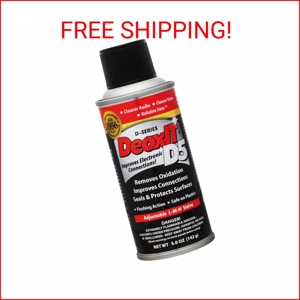 Hosa D5S-6 CAIG DeoxIT 5% Spray Contact Cleaner, 5 oz.