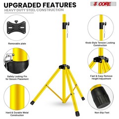 5Core Speaker Stand Tripod Tall Adjustable 72 Inch DJ Studio Monitor Stands Pole