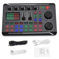 Live Sound Card and Audio Interface with DJ Mixer Effects Voice Changer Bluetoot