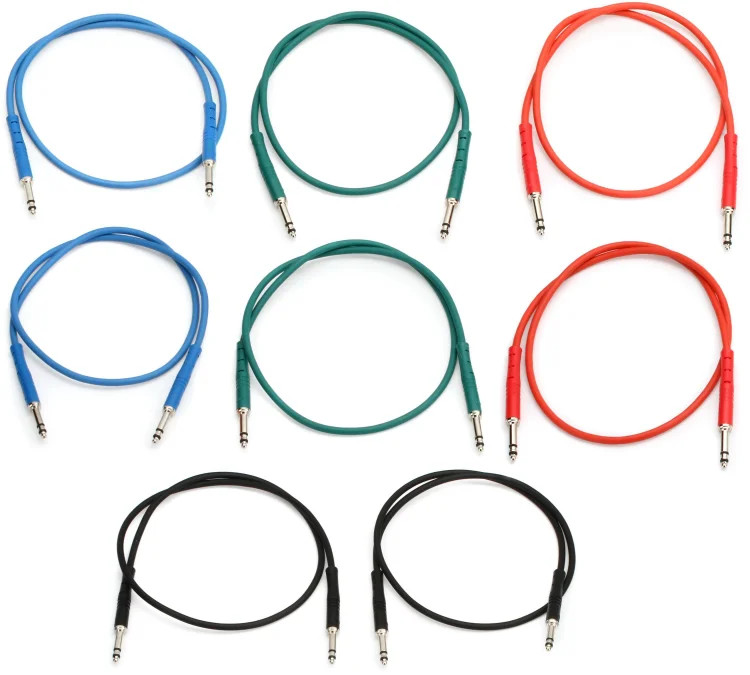 StageMASTER STT-2-8PK Black TT Patch Cable – 2 foot (8-pack)
