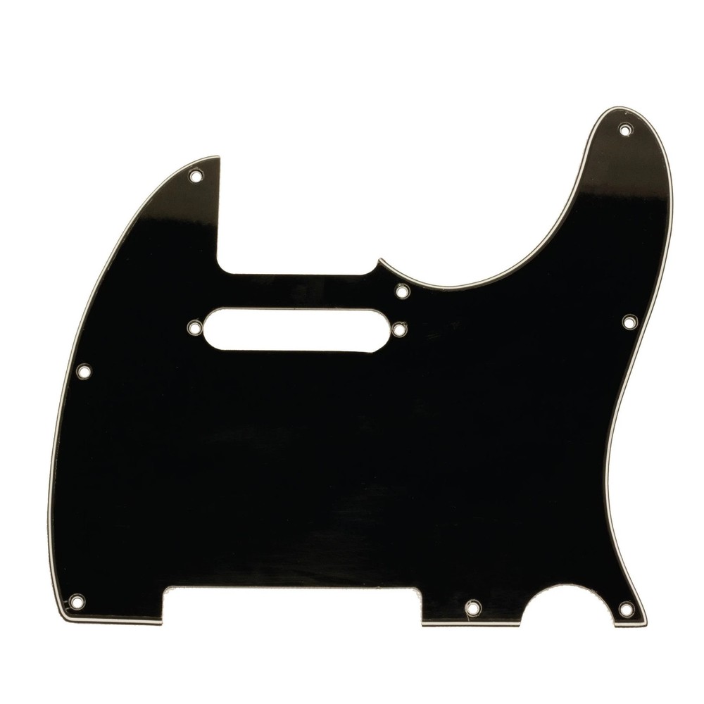Black 3 Ply Tele Pickguard for Standard Tele Electric Guitar Replacement