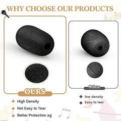 Mini Size Headset Windscreen Microphone Foam Cover Small Lapel Mic Sponge Pop…