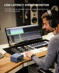 USB Audio Interface, 24-bit/192kHz Audio Interface with XLR, 48V Phantom Power f