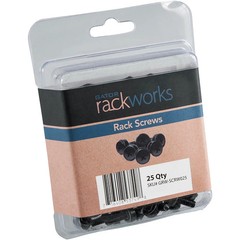 Gator GRW-SCRW025 25-Pack of Rack Screws with Washers, Black