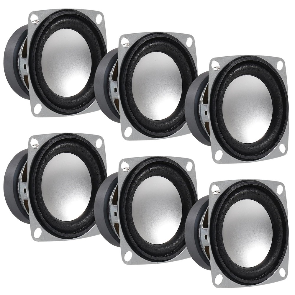 DWEII 6Pcs 2″ 4Ohm 3W Full Range Audio Speaker Stereo Woofer Loudspeaker