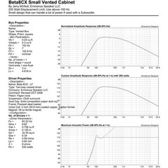 Eminence BETA-8CX 8″ Coax Woofer 8 ohm 500W 93.3dB 2″ Coil 38oz Magnet
